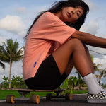 surf naked surfing oversized t-shirt in salmon color right side