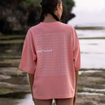 surf naked surfing oversized t-shirt in salmon color back side