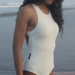 Canggu Surf One Piece Criss Cross in Off White | One piece | Women Surfing Swimsuits | Ninefootstudio