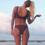 Ninefoot Studio Nusa Surf Bikini Bottom in Burgundy | Bottoms