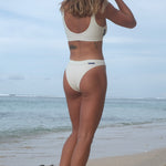 Ninefoot Studio Nusa Surf Bikini Bottom in Off White | Bottoms