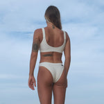 Ninefoot Studio Nusa Surf Bikini Bottom in Off White | Bottoms
