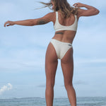 Ninefoot Studio Nusa Surf Bikini Bottom in Off White | Bottoms