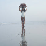Canggu Surf One Piece Criss Cross in Off White | One piece | Women Surfing Swimsuits | Ninefootstudio