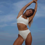 Ninefoot Studio Lakey Surf Bikini Top in Off White | Tops