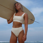 Ninefoot Studio Nyang-Nyang Surf Bikini Bottom in Off White | Bottoms