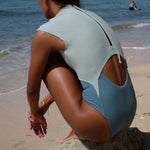 Ninefoot Studio Marosi onepiece surf swimsuit in Mint green | One piece