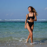 Ninefoot Studio Lakey Surf Bikini Top in Black | Tops