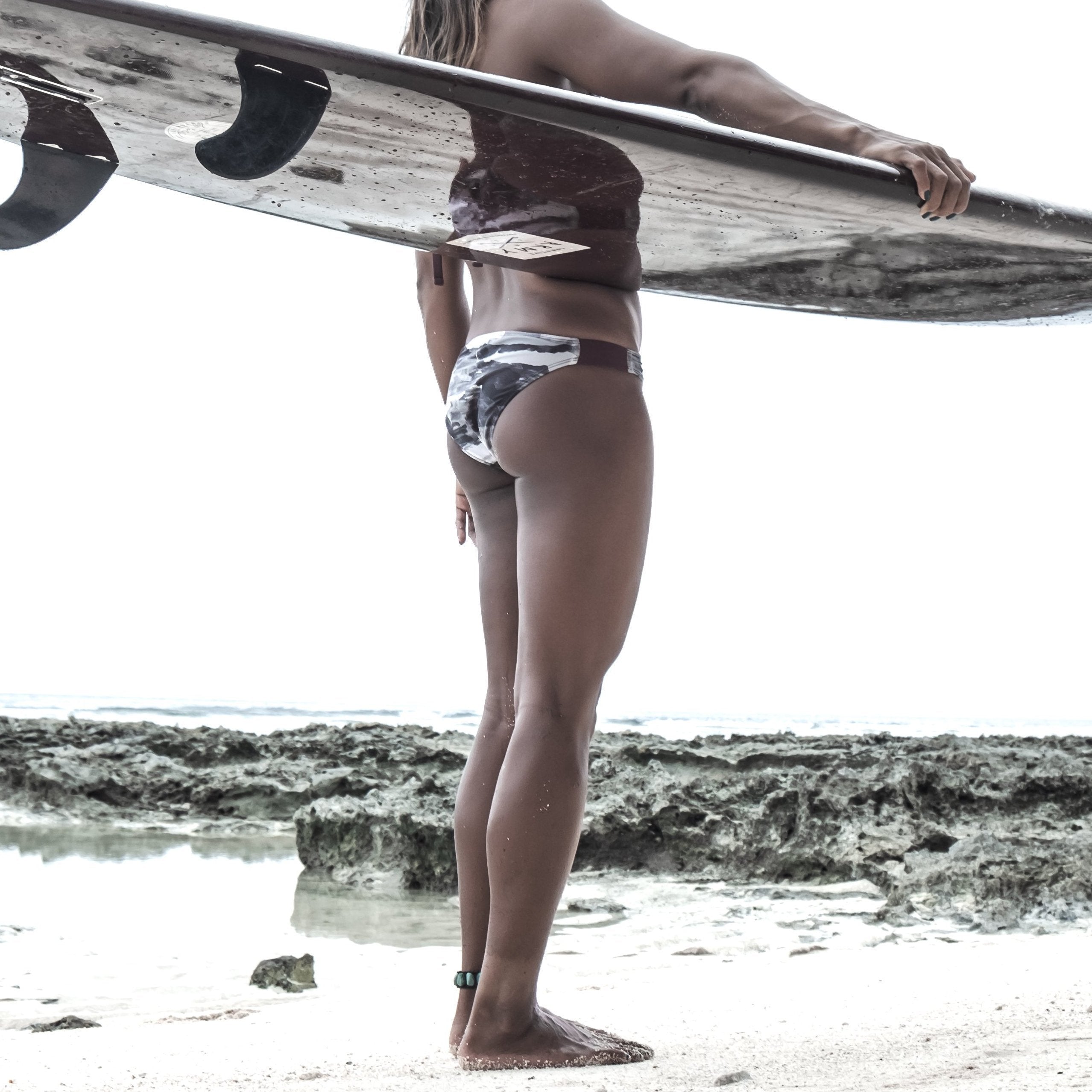 Balian Surf Bikini Bottom in Storm Print | Women Surfing Swimsuits | Ninefootstudio